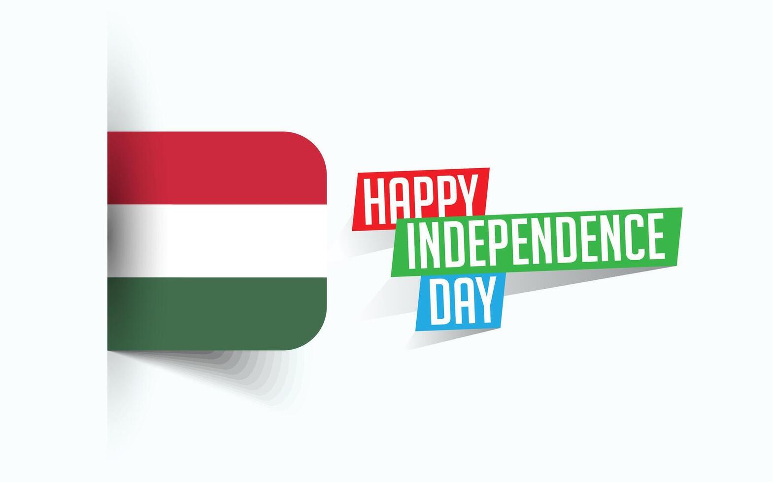 Happy Independence Day of Hungary illustration, national day poster, greeting template design, EPS Source File vector