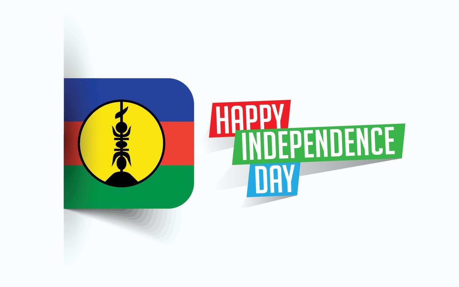 Happy Independence Day of New Caledonia illustration, national day poster, greeting template design, EPS Source File vector