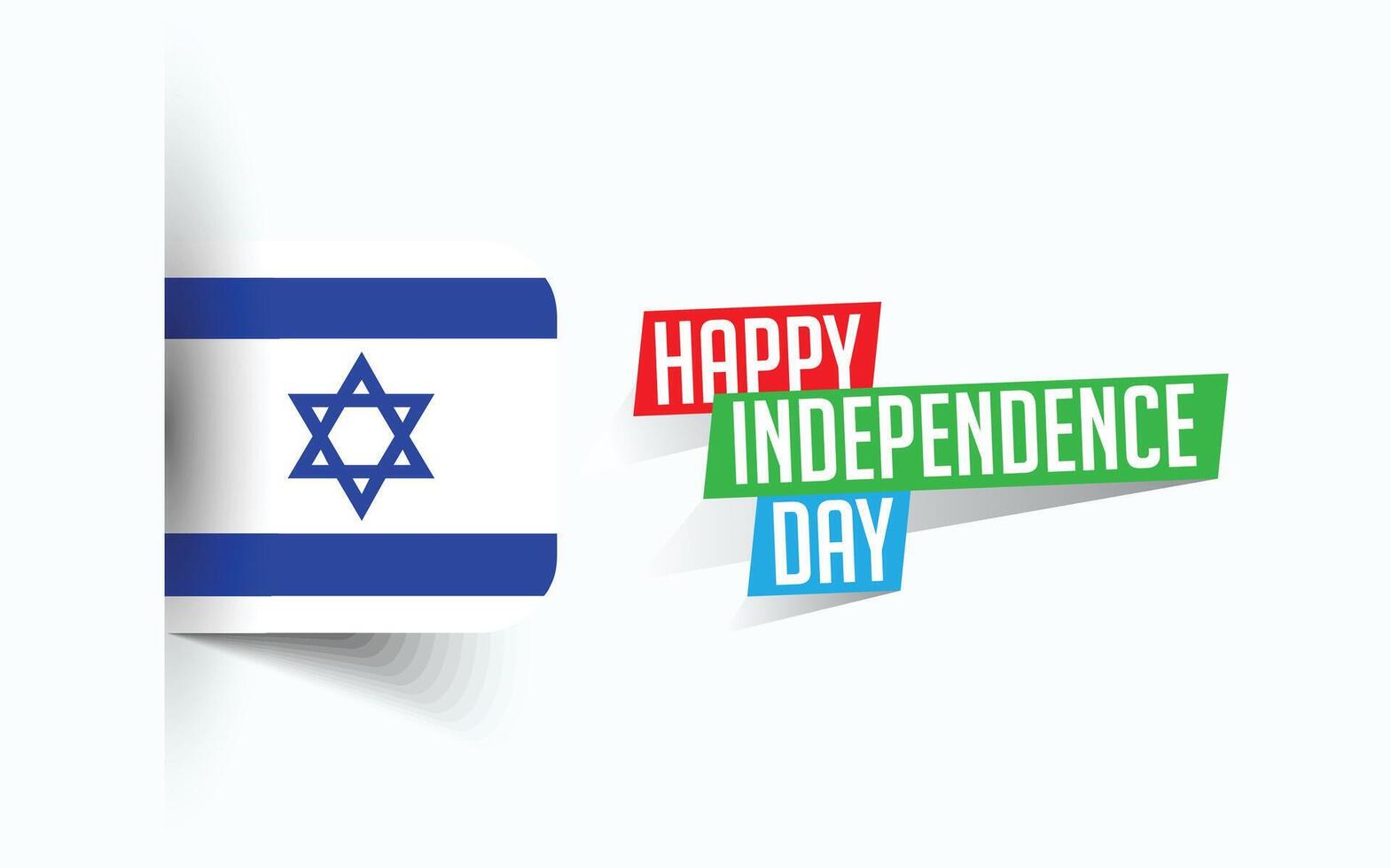 contento independencia día de Israel ilustración, nacional día póster, saludo modelo diseño, eps fuente archivo vector