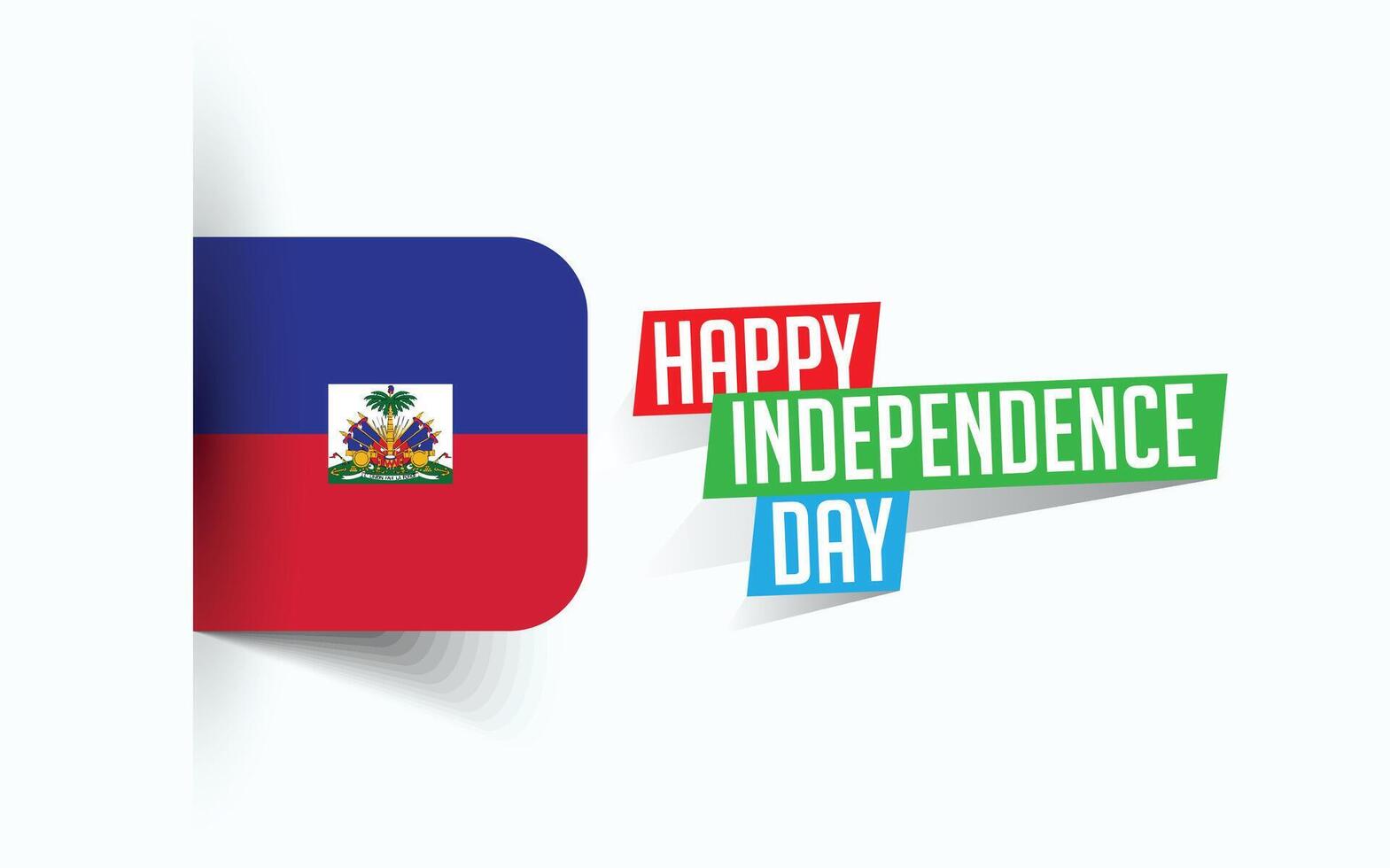 Happy Independence Day of Haiti illustration, national day poster, greeting template design, EPS Source File vector