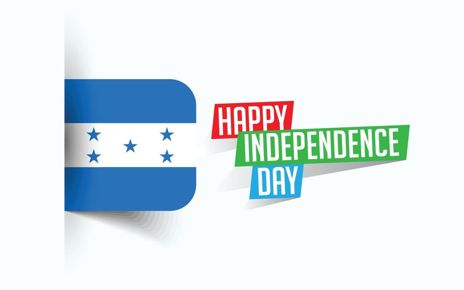 Happy Independence Day of Honduras illustration, national day poster, greeting template design, EPS Source File vector