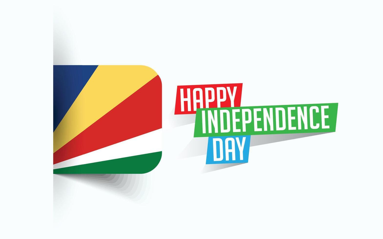 Happy Independence Day of Seychelles illustration, national day poster, greeting template design, EPS Source File vector
