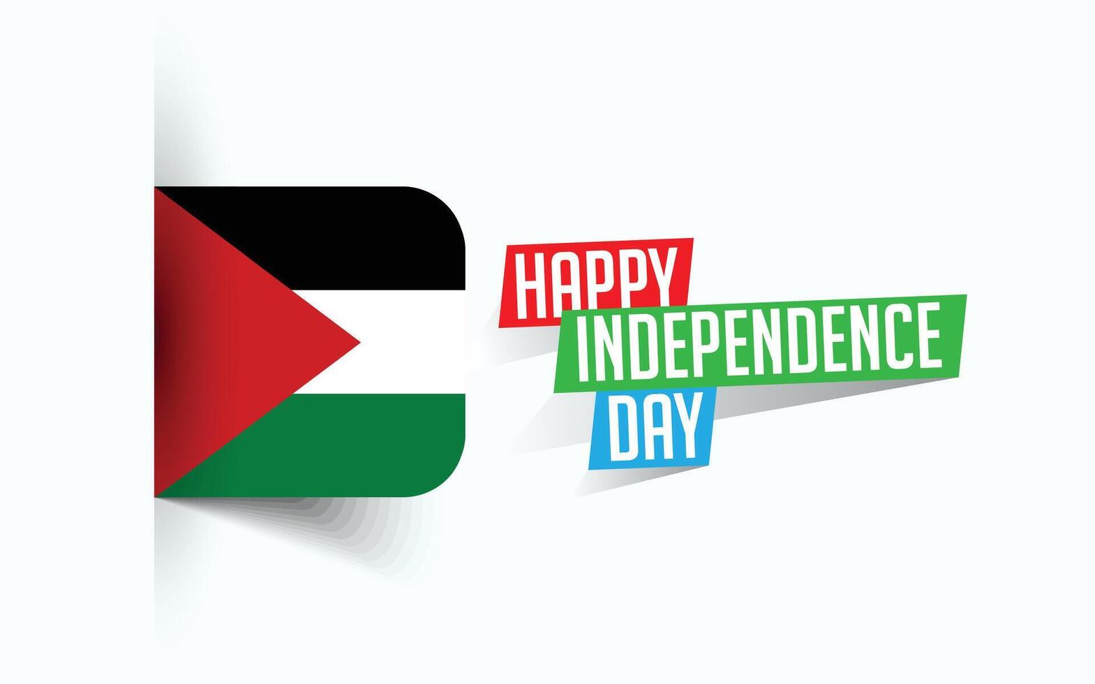 Happy Independence Day of Palestine illustration, national day poster, greeting template design, EPS Source File vector