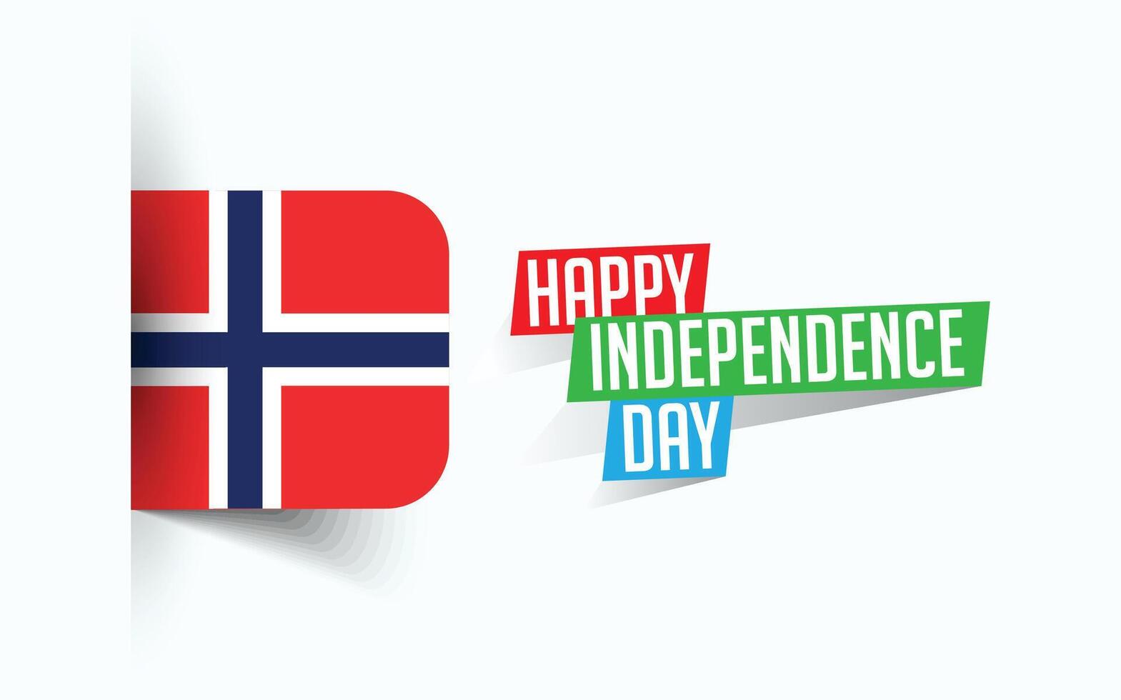 Happy Independence Day of Norway illustration, national day poster, greeting template design, EPS Source File vector