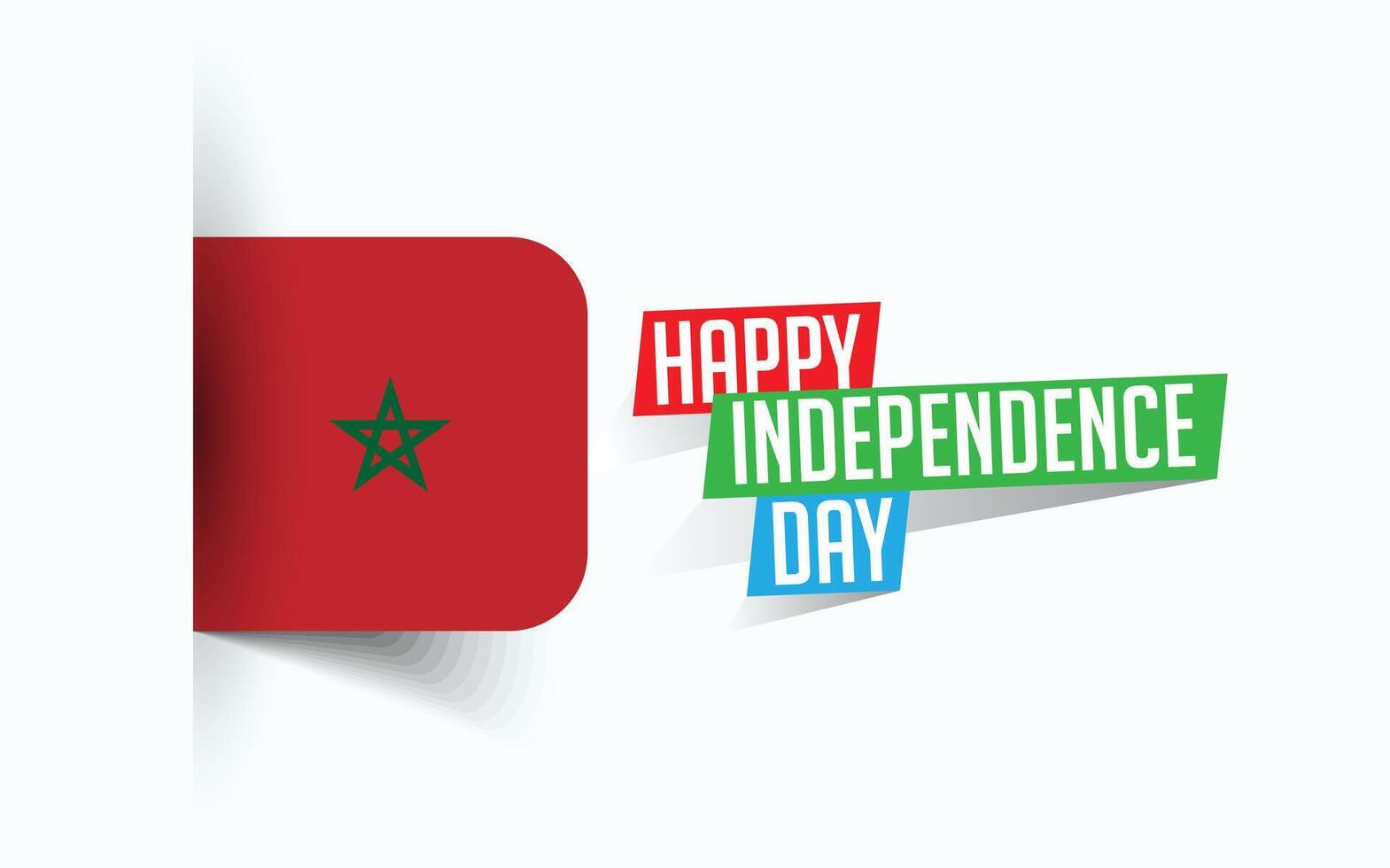 Happy Independence Day of Morocco illustration, national day poster, greeting template design, EPS Source File vector