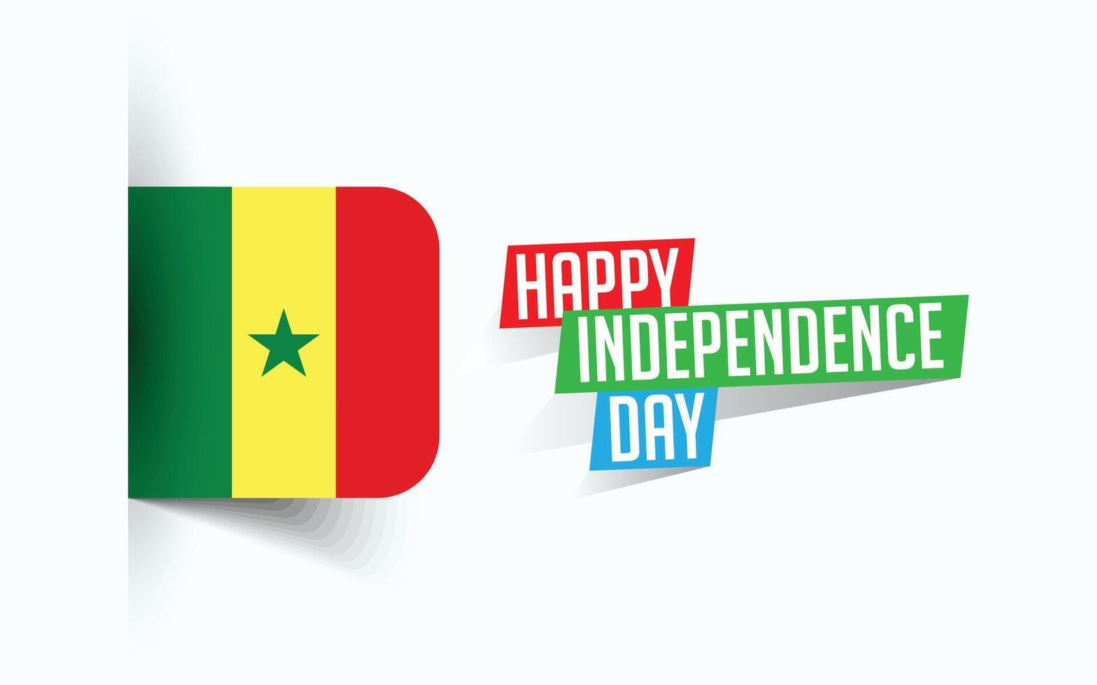 Happy Independence Day of Senegal illustration, national day poster, greeting template design, EPS Source File vector