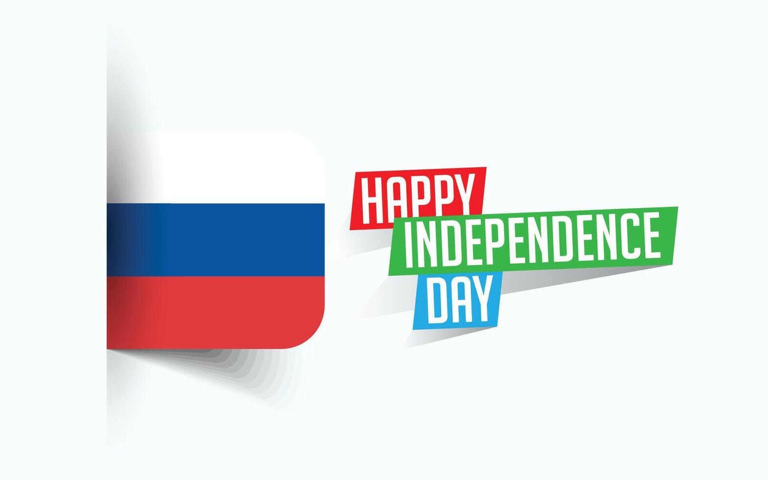contento independencia día de Rusia ilustración, nacional día póster, saludo modelo diseño, eps fuente archivo vector