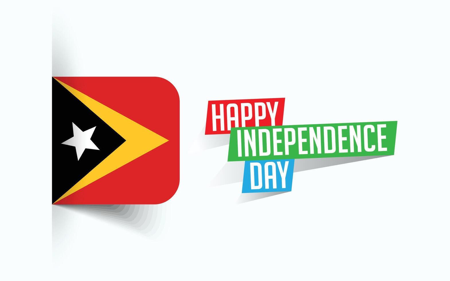 Happy Independence Day of Timor Leste illustration, national day poster, greeting template design, EPS Source File vector