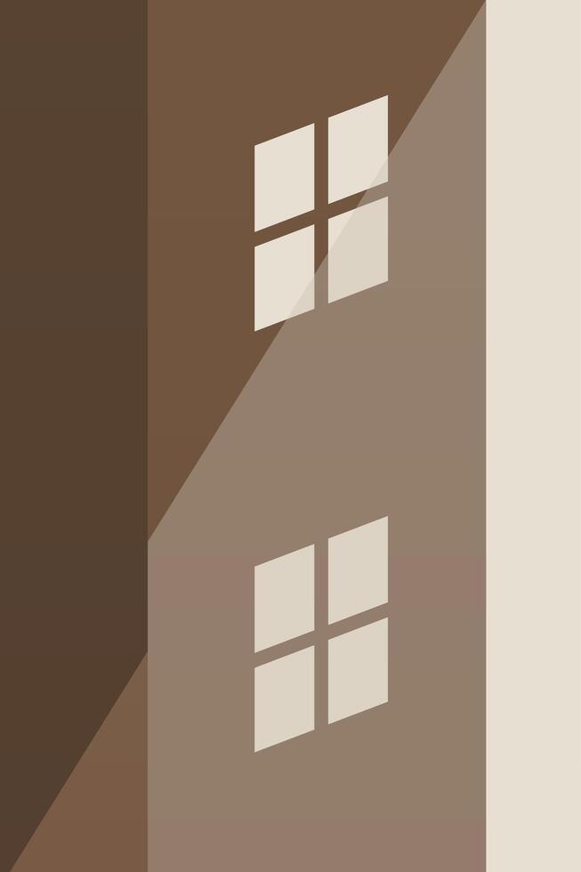 Modern minimalist house window illustration background vector