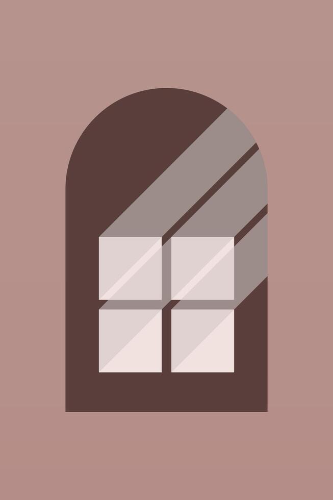 Modern minimalist house window illustration background vector