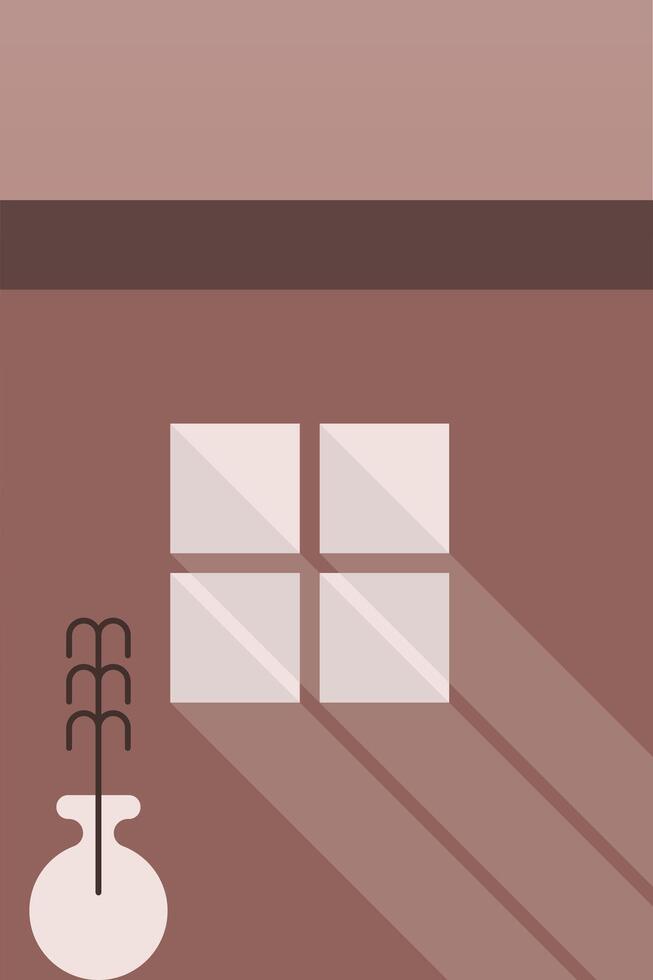 Modern minimalist house window illustration background vector