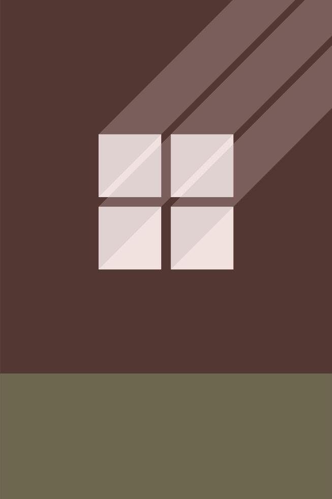 Modern minimalist house window illustration background vector