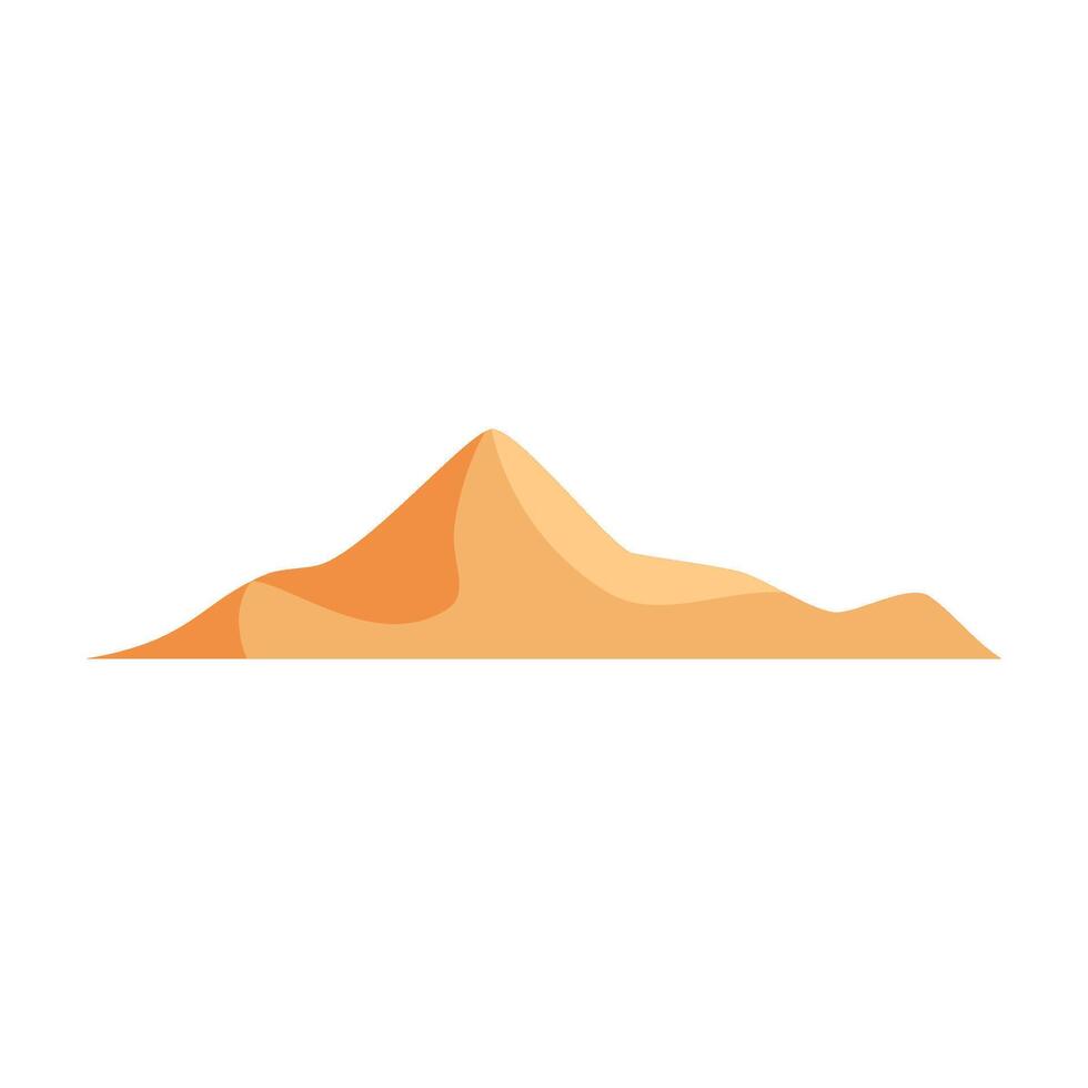 Sand desert flat illustration on isolated background vector