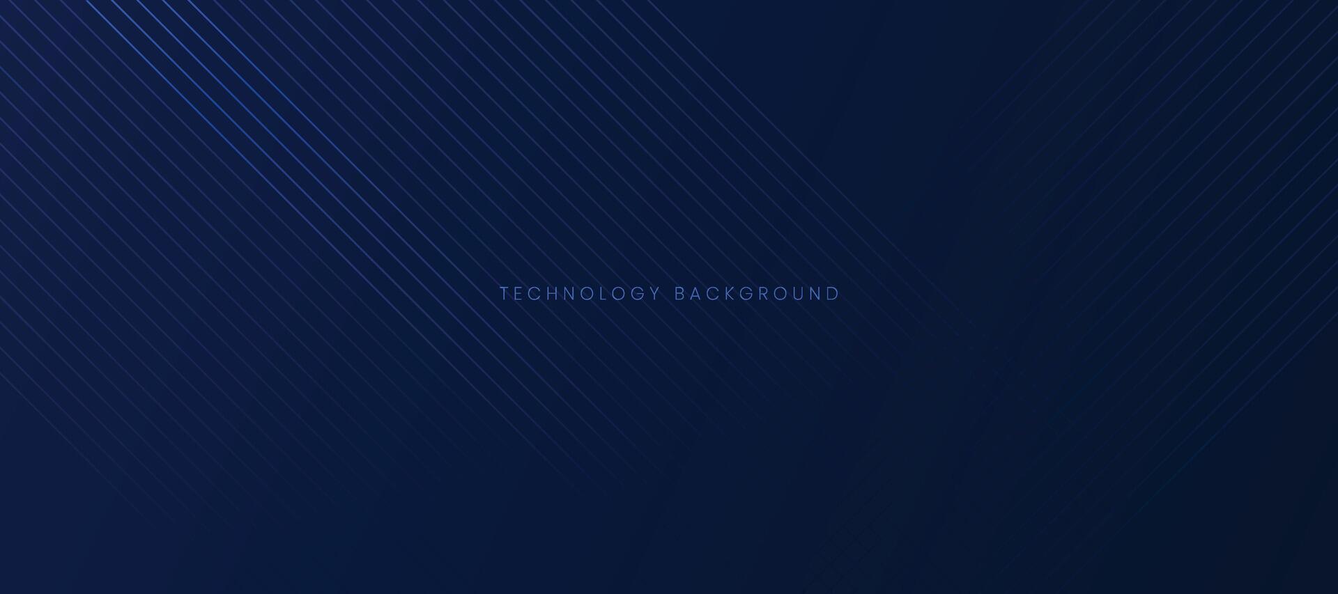 Dark blue modern technology background with linear design. vector