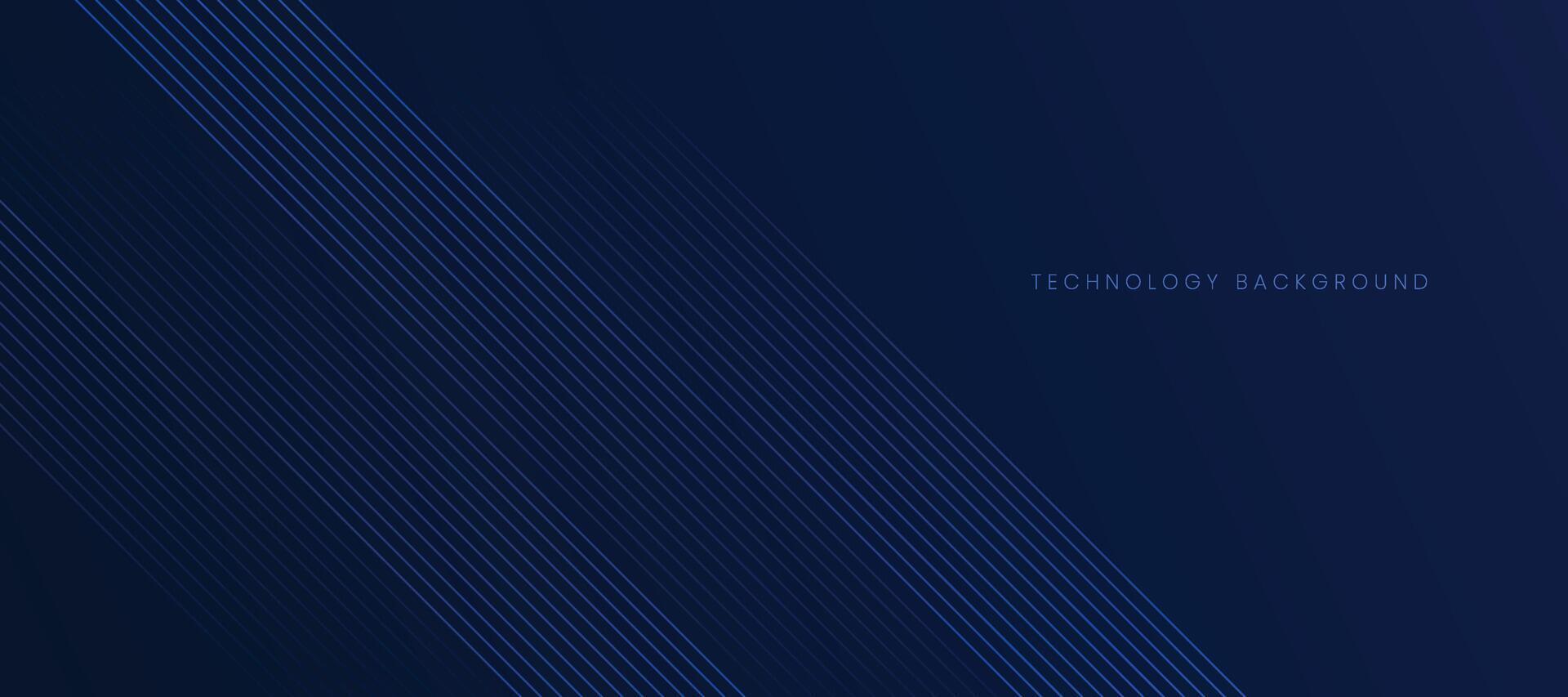 Dark blue modern technology background with linear design. vector