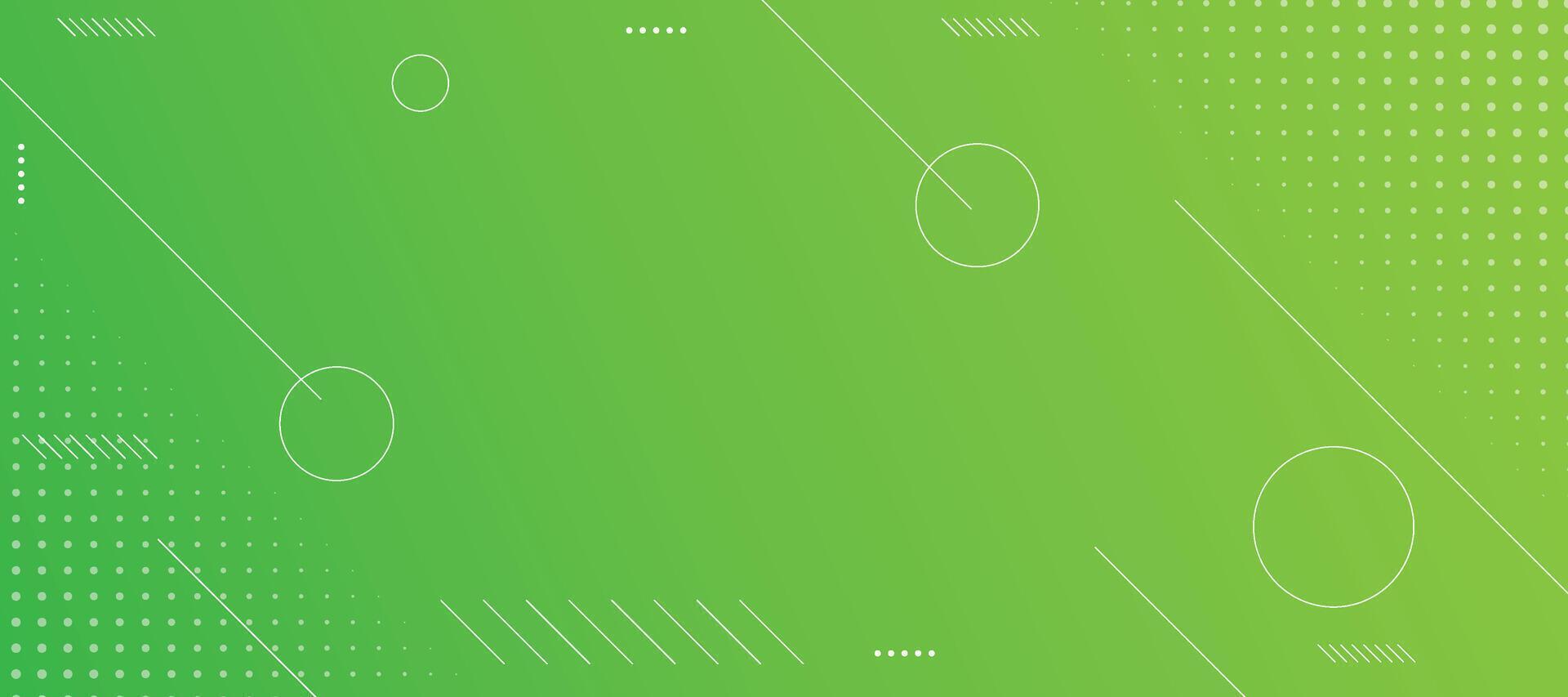 Green abstract background with geometric shape vector