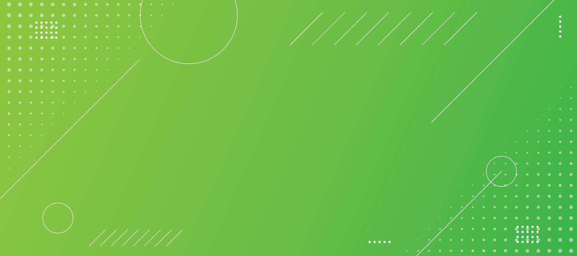 Green abstract background with geometric shape vector