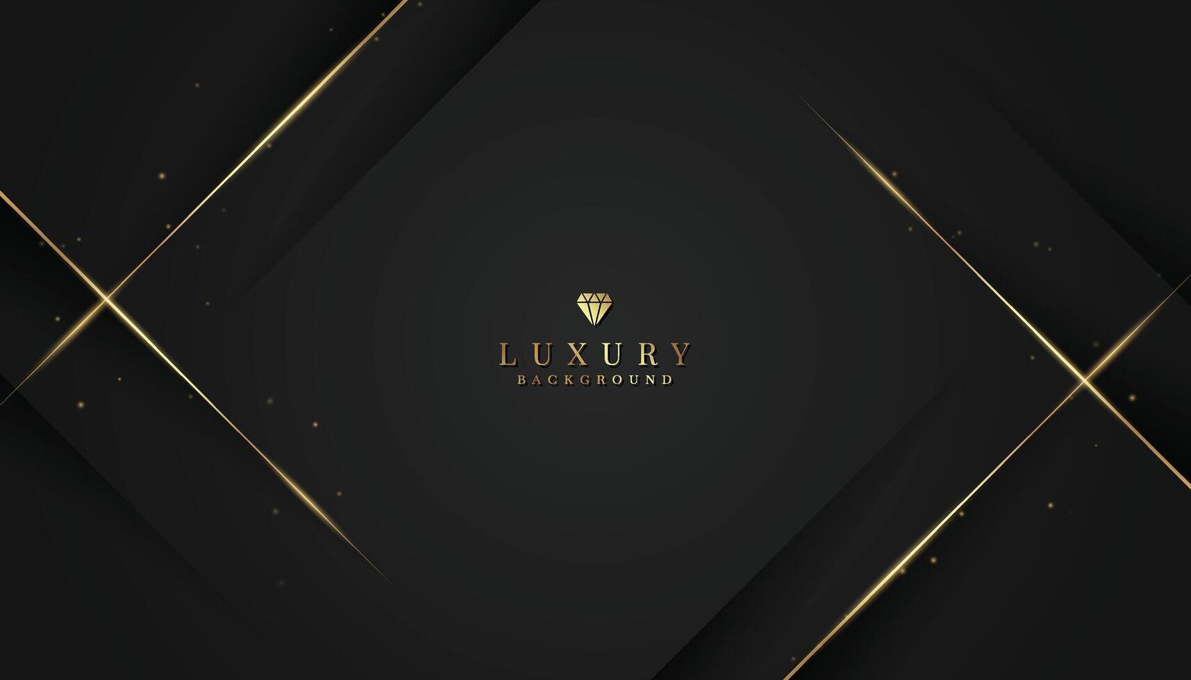 Luxurious black background with sparkling gold and glitter. modern elegant abstract background vector