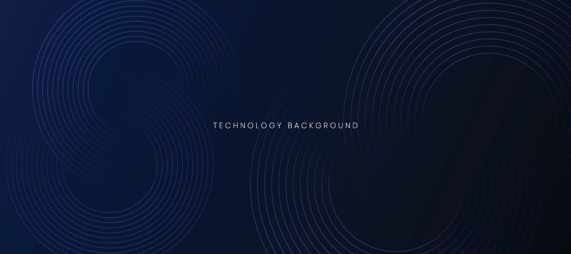 Blue technology background with circle lines. Futuristic modern design vector