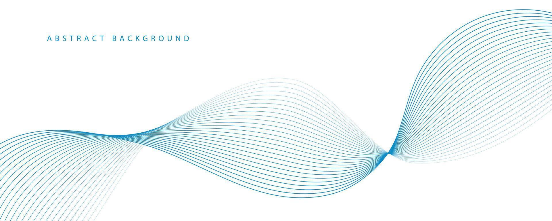 Abstract background with blue wavy lines. Blue wave background. Blue lines illustration. Curved wave. Abstract wave element for design. vector