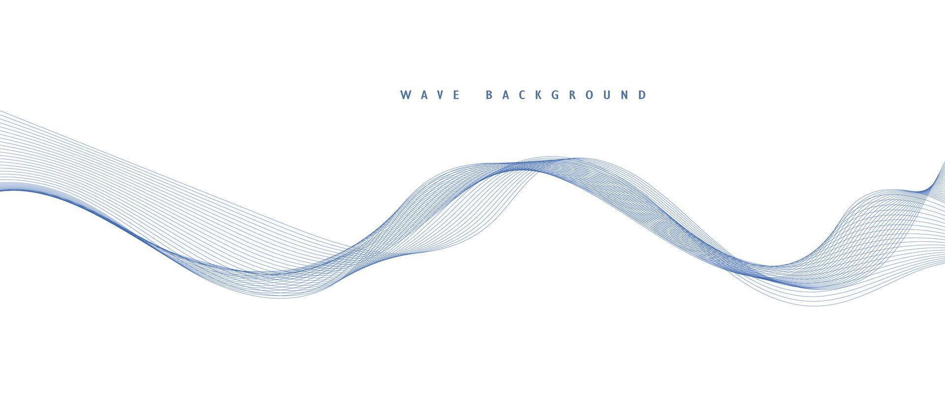 Abstract background with blue wavy lines. Blue wave background. Blue lines illustration. Curved wave. Abstract wave element for design. vector