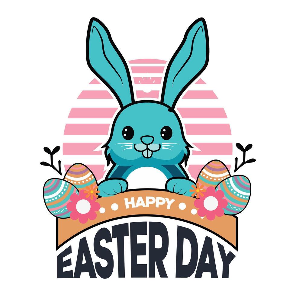 Easter day t-shirt design vector