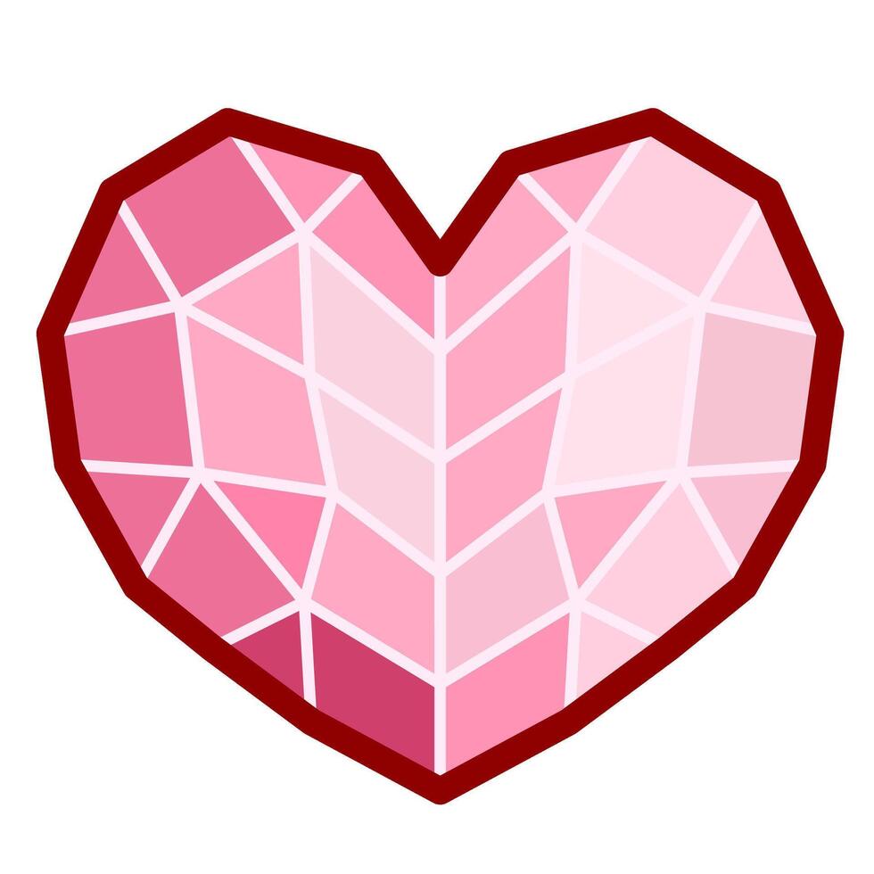 heart shaped diamond emoji vector