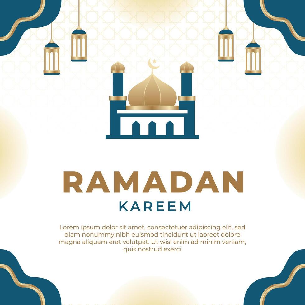 Ramadán kareem islámico bandera antecedentes vector