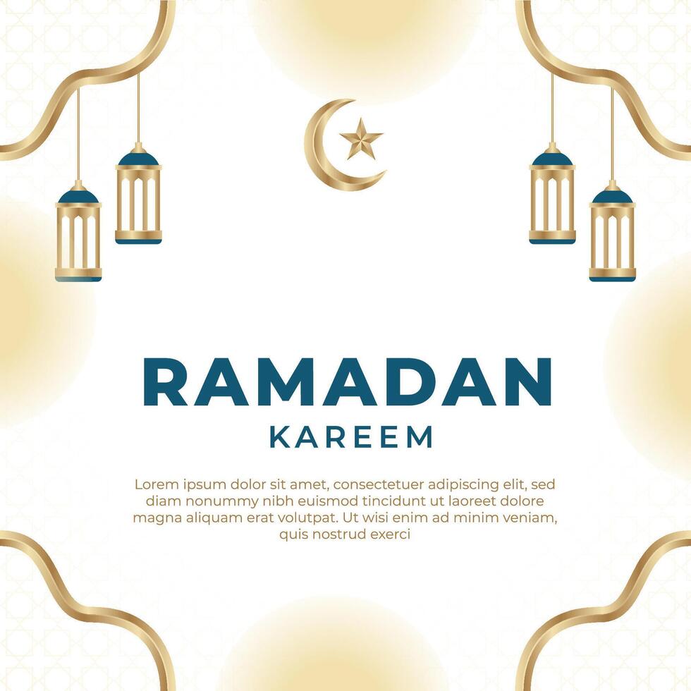 Ramadán kareem islámico bandera antecedentes vector