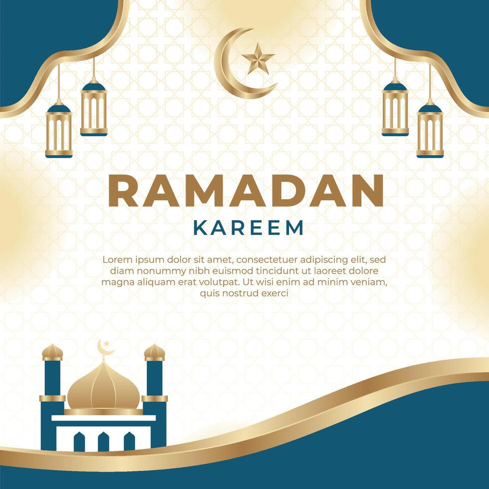 Ramadan Kareem Islamic banner background vector