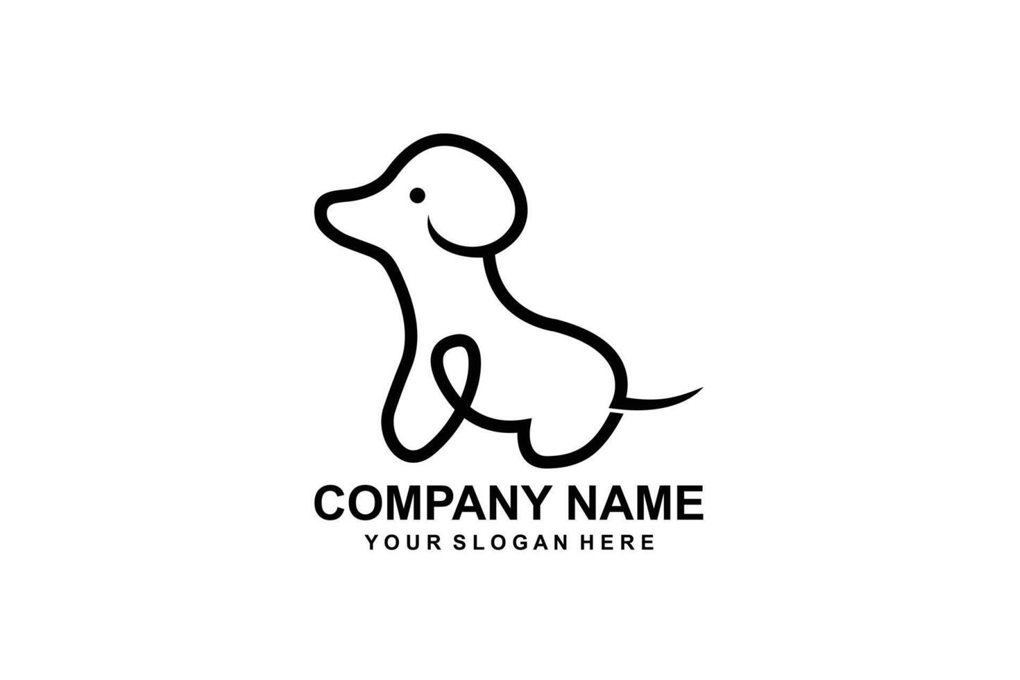 simple dog logo vector