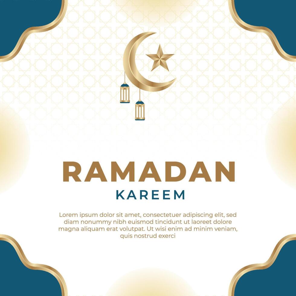 Ramadán kareem islámico bandera antecedentes vector