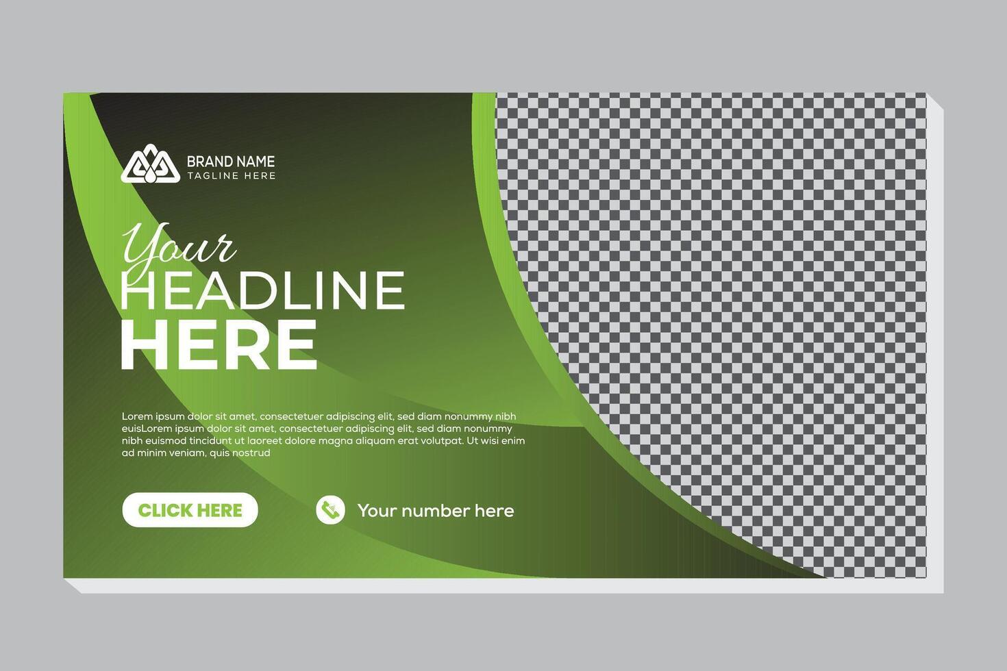 thumbnail for live business promotion template, web banner template design. vector