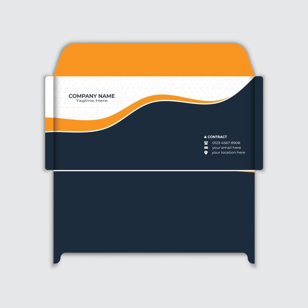 Business envelope template design vector