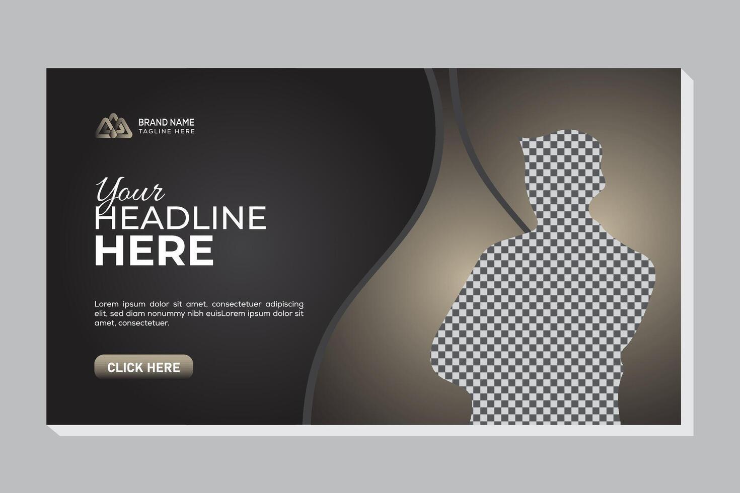 Corporate minimalist thumbnail design, for social media post. vector