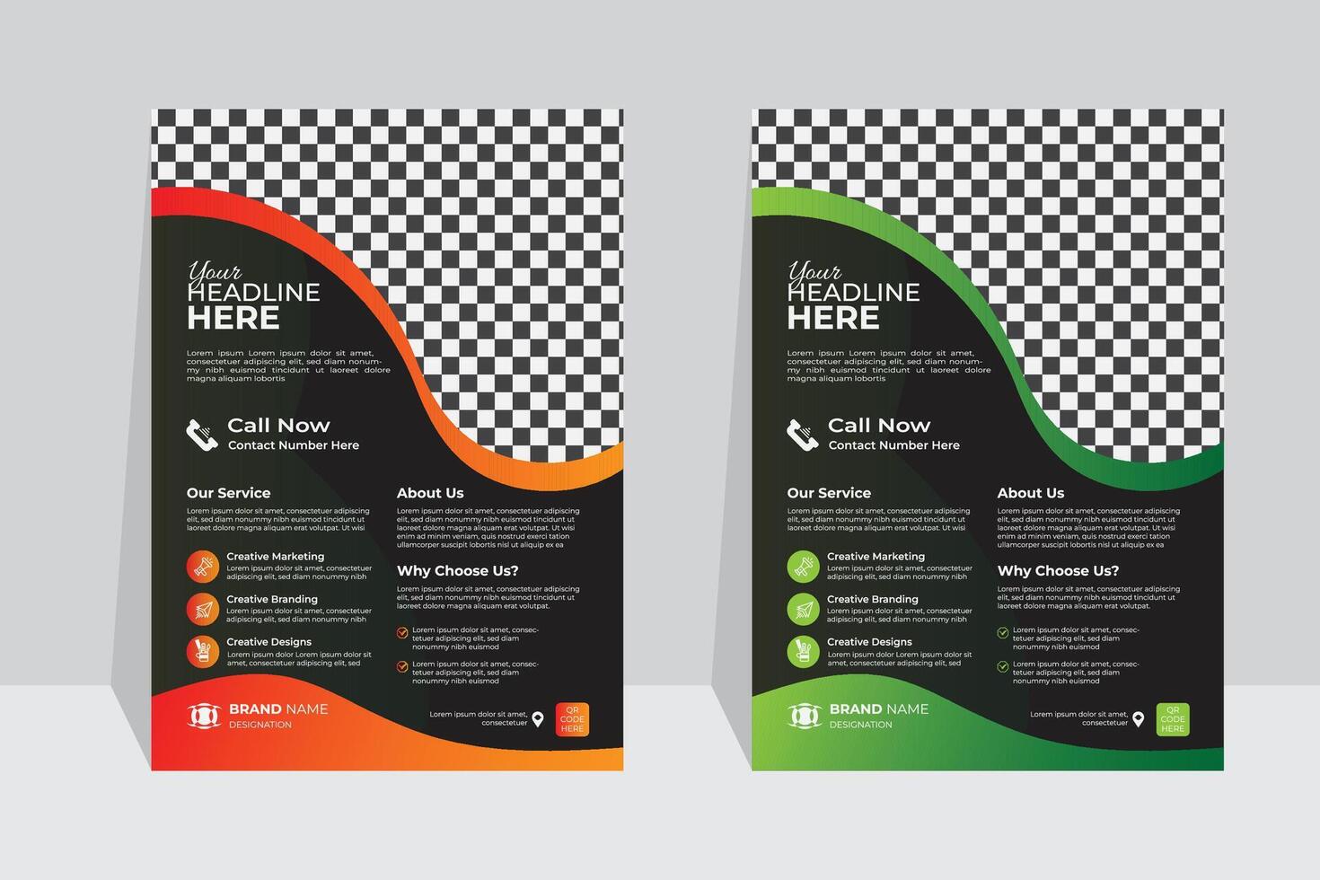 Corporate business flyer simple design layout, illustration template in A4 size. vector