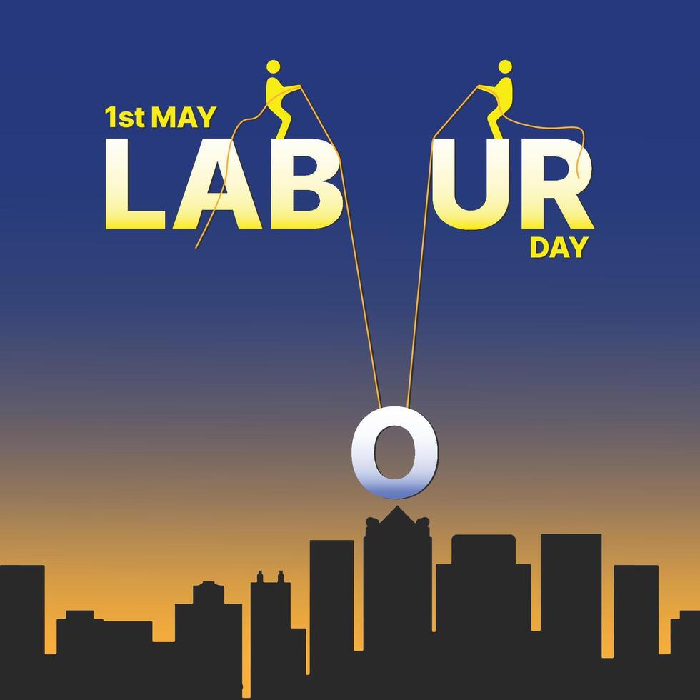 Happy Labor Day. 1st May. International labor day - Worker Day Design vector