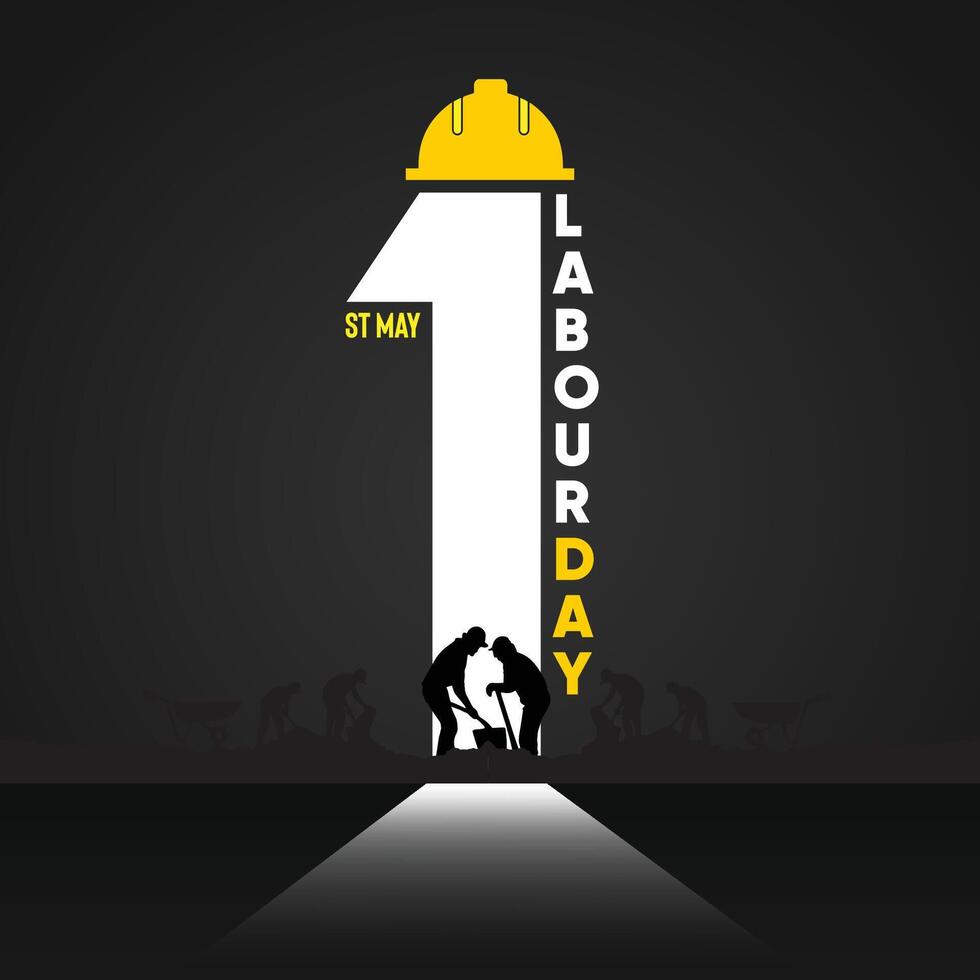 Happy Labor Day. 1st May. International labor day - Worker Day Design vector