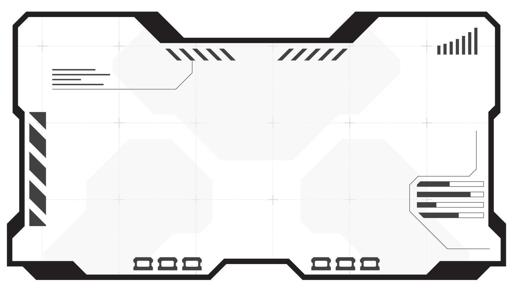 Abstract futuristic hud interface design vector