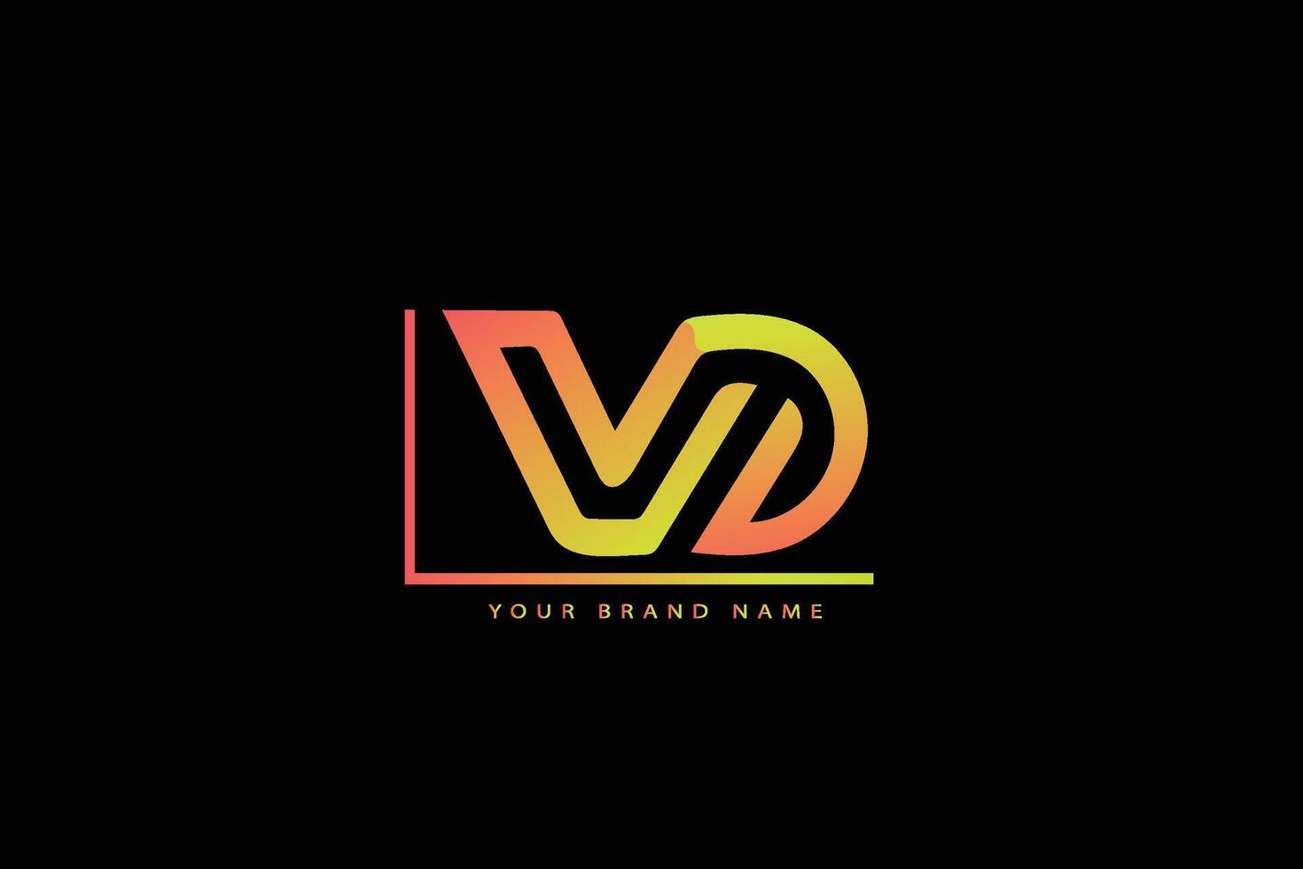 a black background with a colorful logo for your brand vector