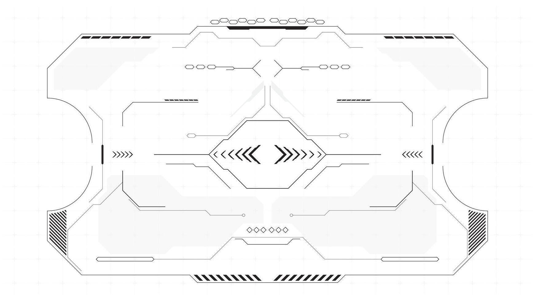 Abstract futuristic hud interface design vector