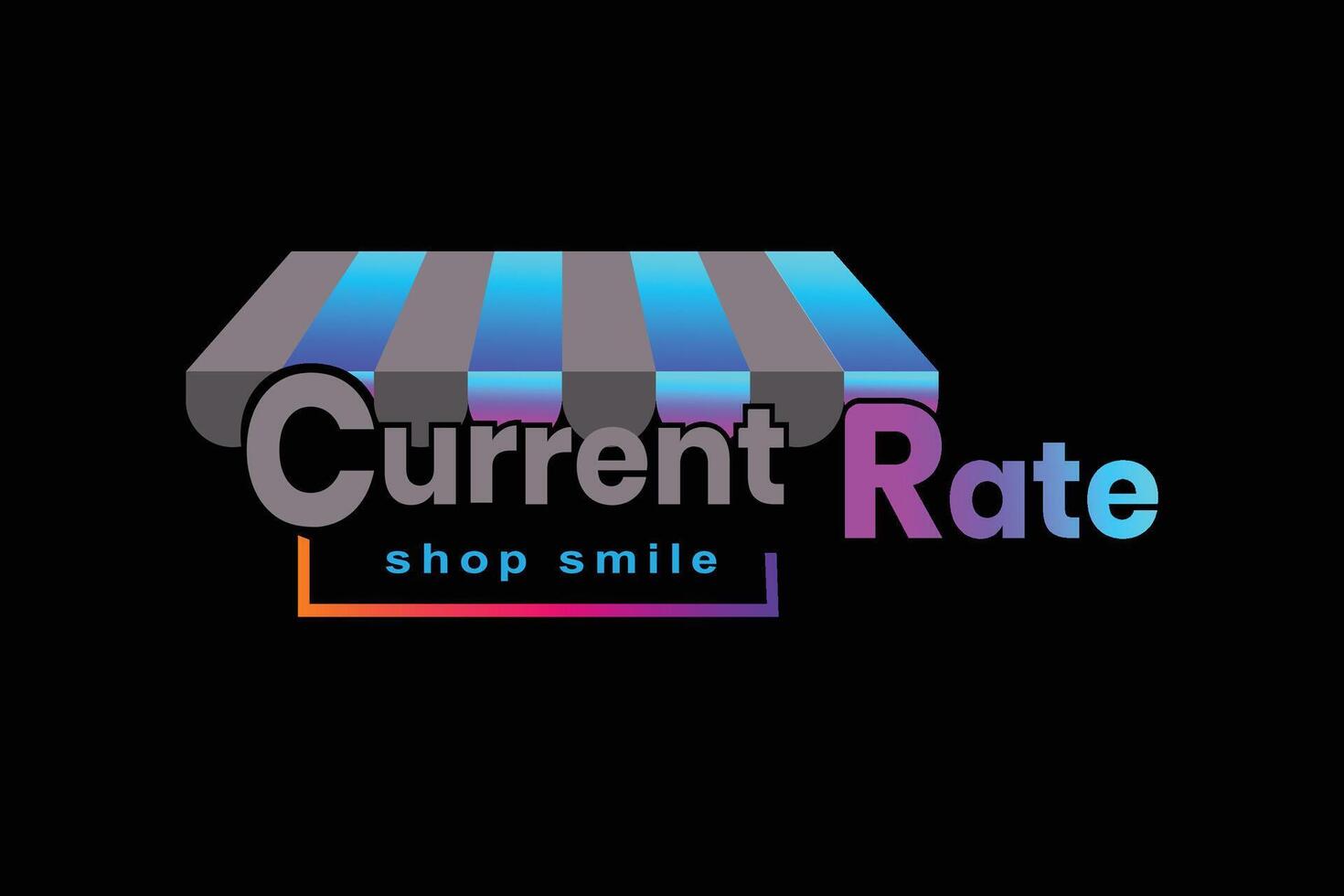 a sign that says current shop on it vector
