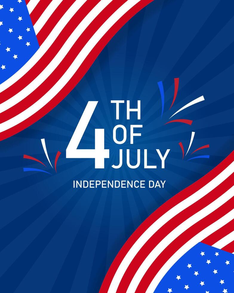 4th of july Independence day illustration vector