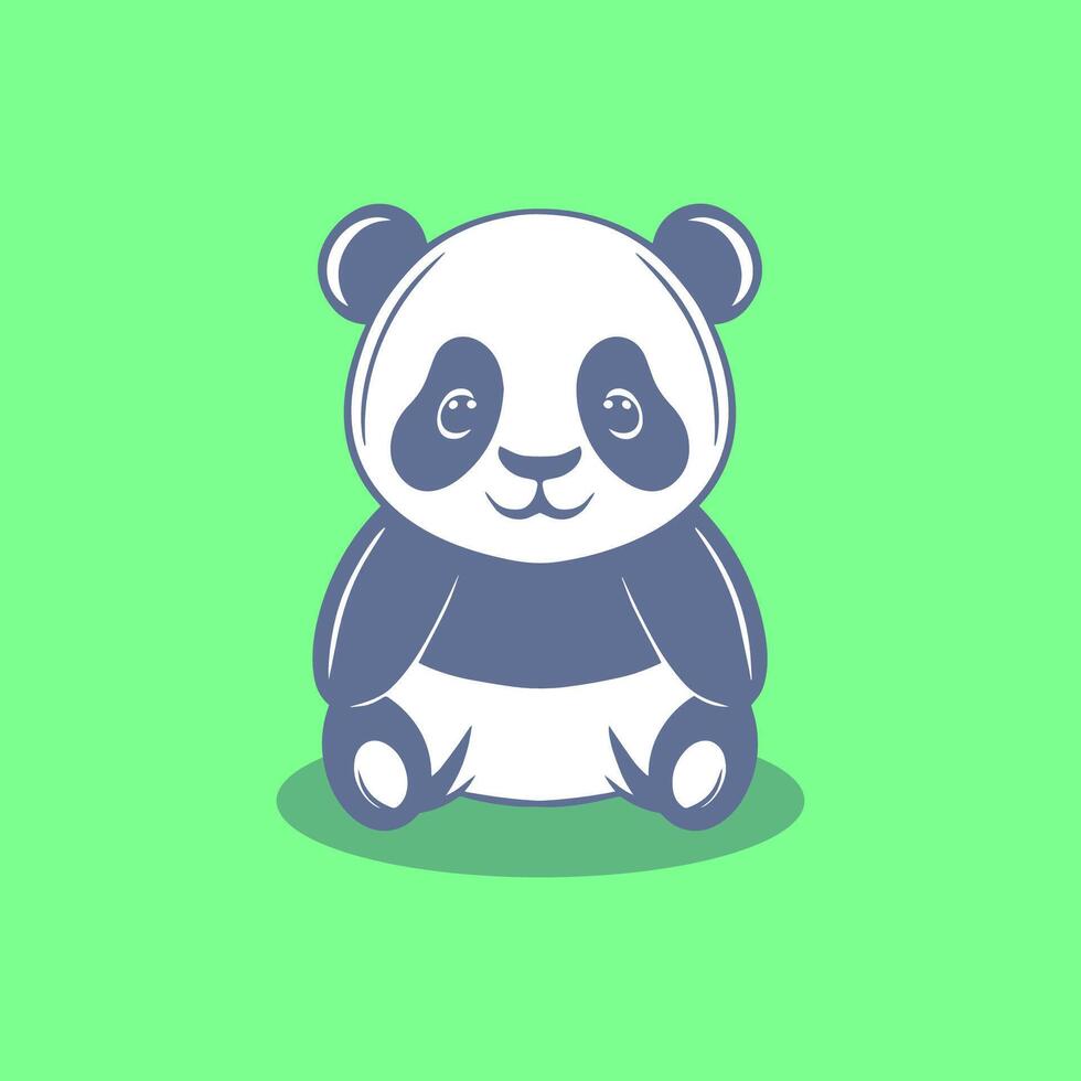 Cute panda Icon Illustration vector