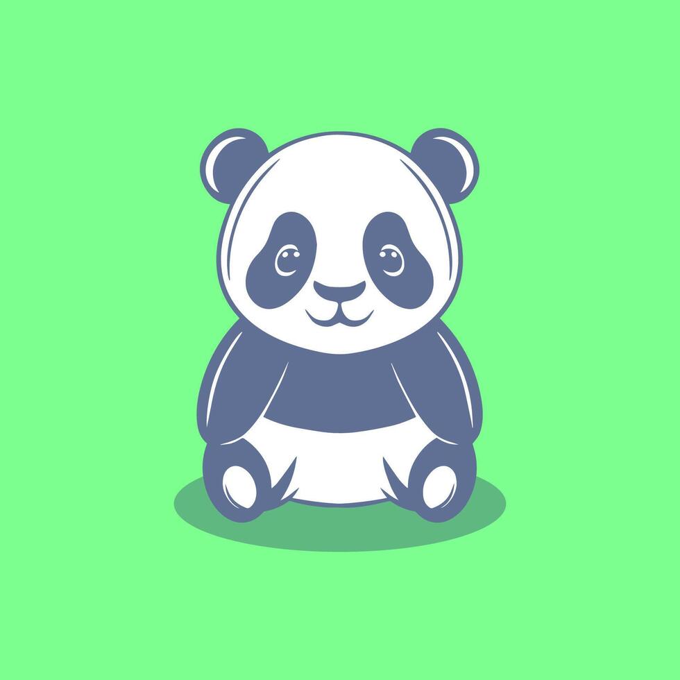 linda panda icono ilustración vector