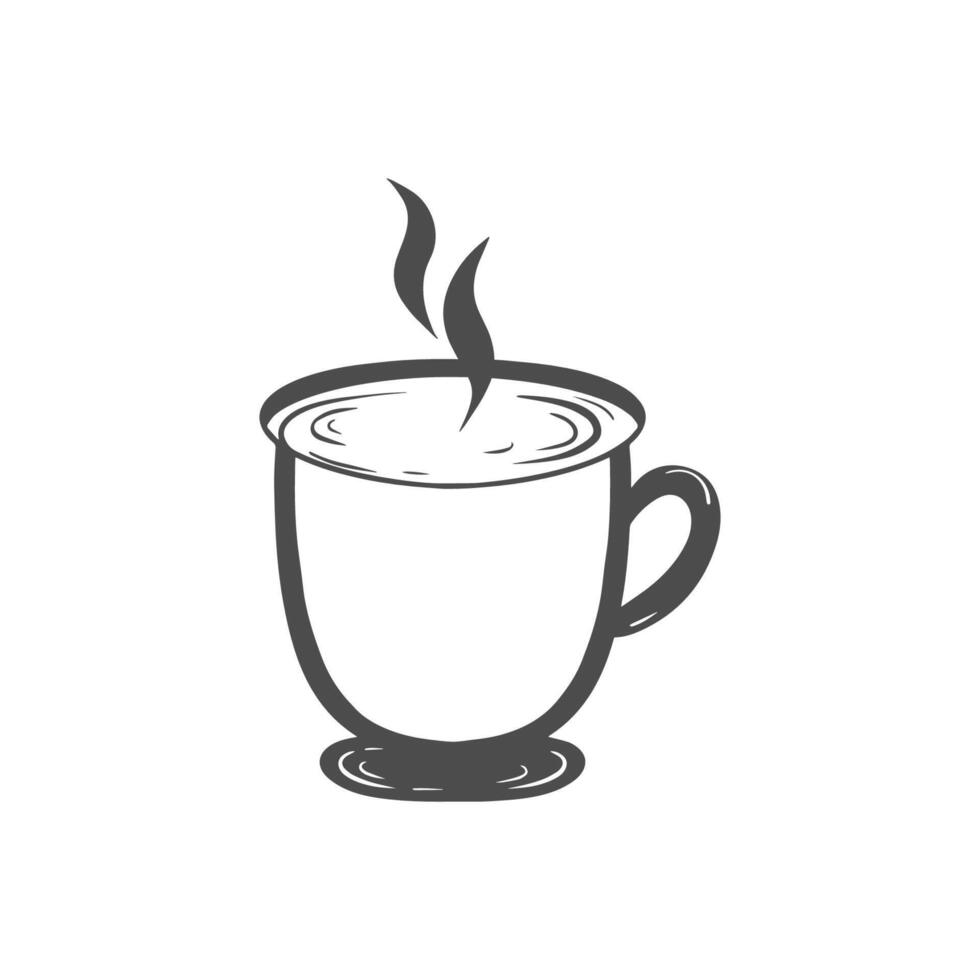 coffee cup outline illustration vector