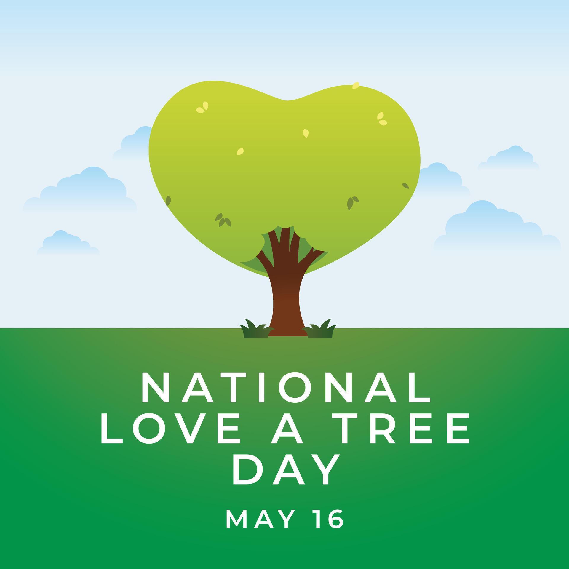 National Love a Tree Day desgin template. tree design. eps 10. love