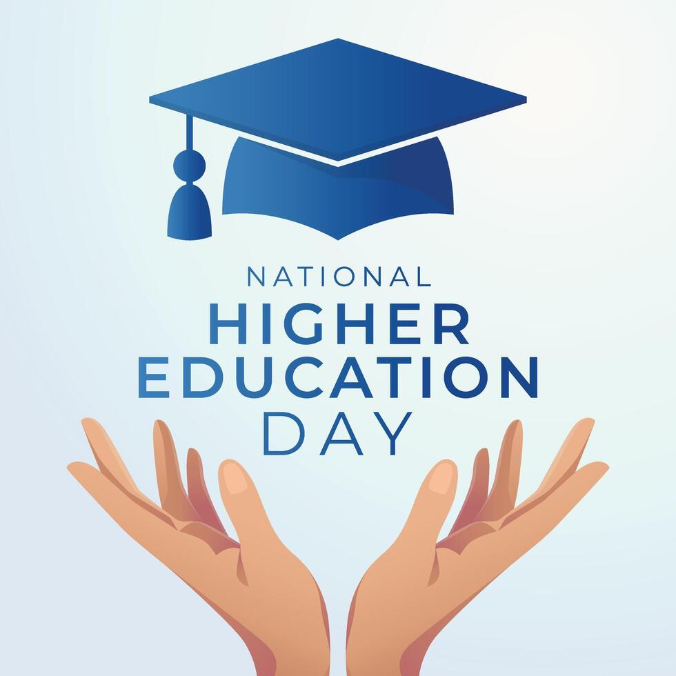 National Higher Education Day design template. education element template. education illustration. eps 10. flat design. vector