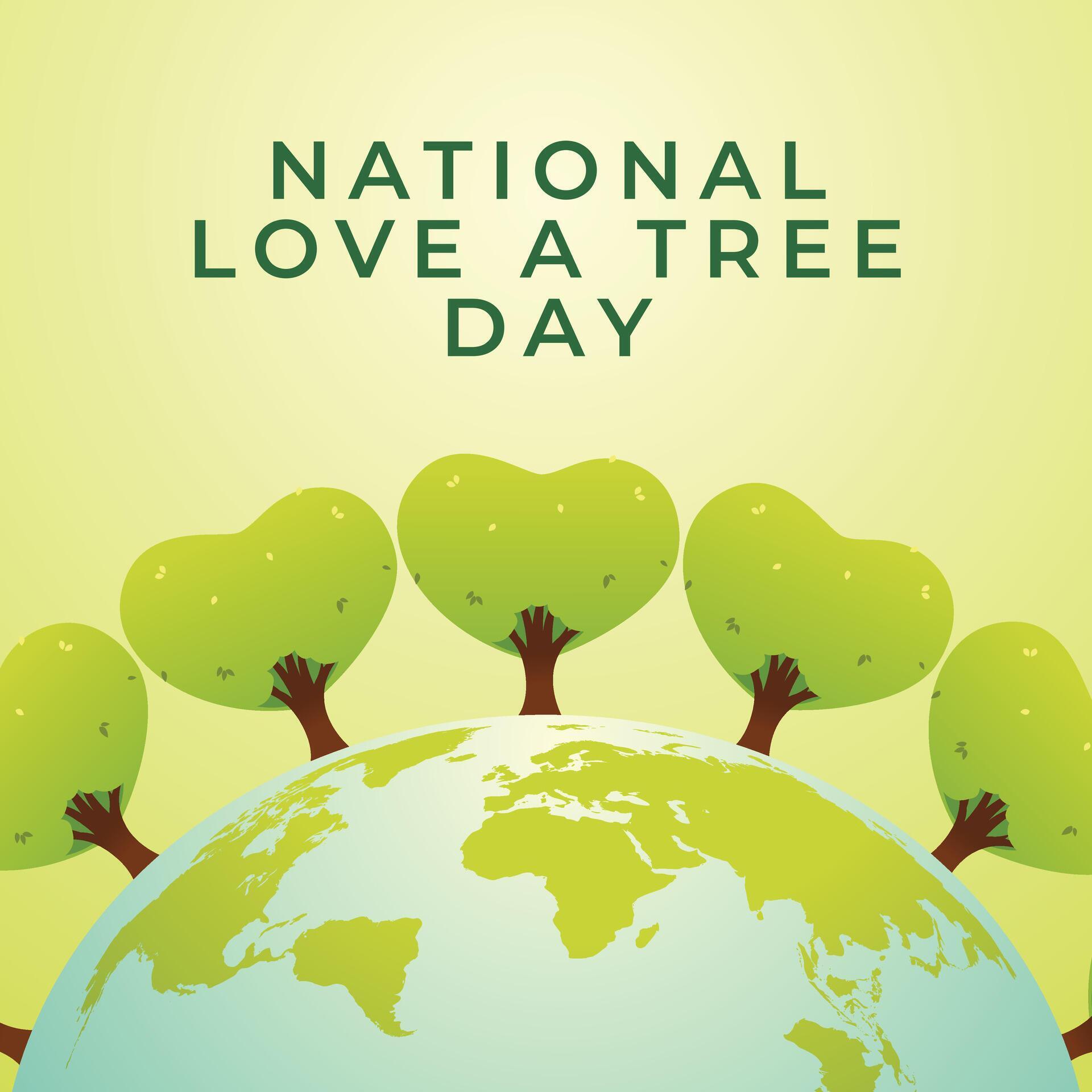 National Love a Tree Day desgin template. tree design. eps 10. love
