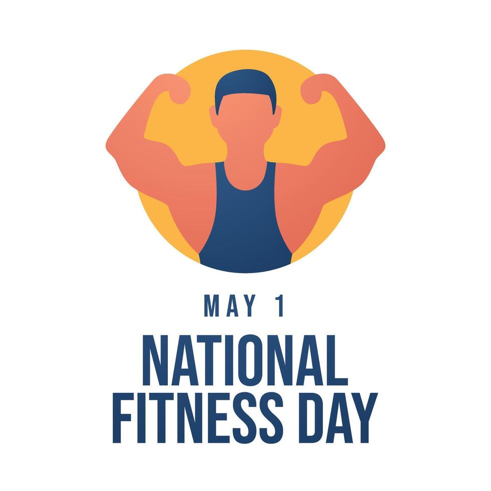 National Fitness Day design template good for celebration usage. fitness illustration. fitness day. eps 10. vector